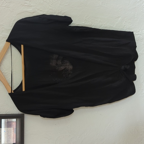 Free people! Oversized scoop back Black hole tee - Picture 4 of 6